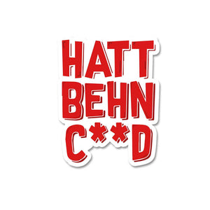 Hatt Sticker waterproof vinyl decal for laptop, bike, car & bottle
