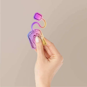 Heart Holographic Stickers waterproof vinyl decal for laptop, bike, car & bottle