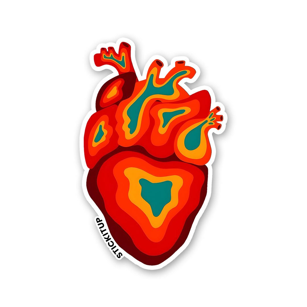 HEART ON FIRE Sticker - Stickers | STICK IT UP