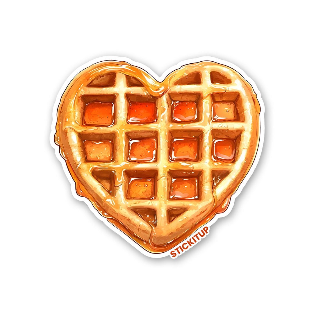 HEART SHAPED WAFFLE Sticker - Stickers | STICK IT UP