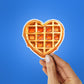 HEART SHAPED WAFFLE Sticker waterproof vinyl decal for laptop, bike, car & bottle