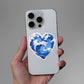 Heart Shaped Wave Sticker waterproof vinyl decal for laptop, bike, car & bottle