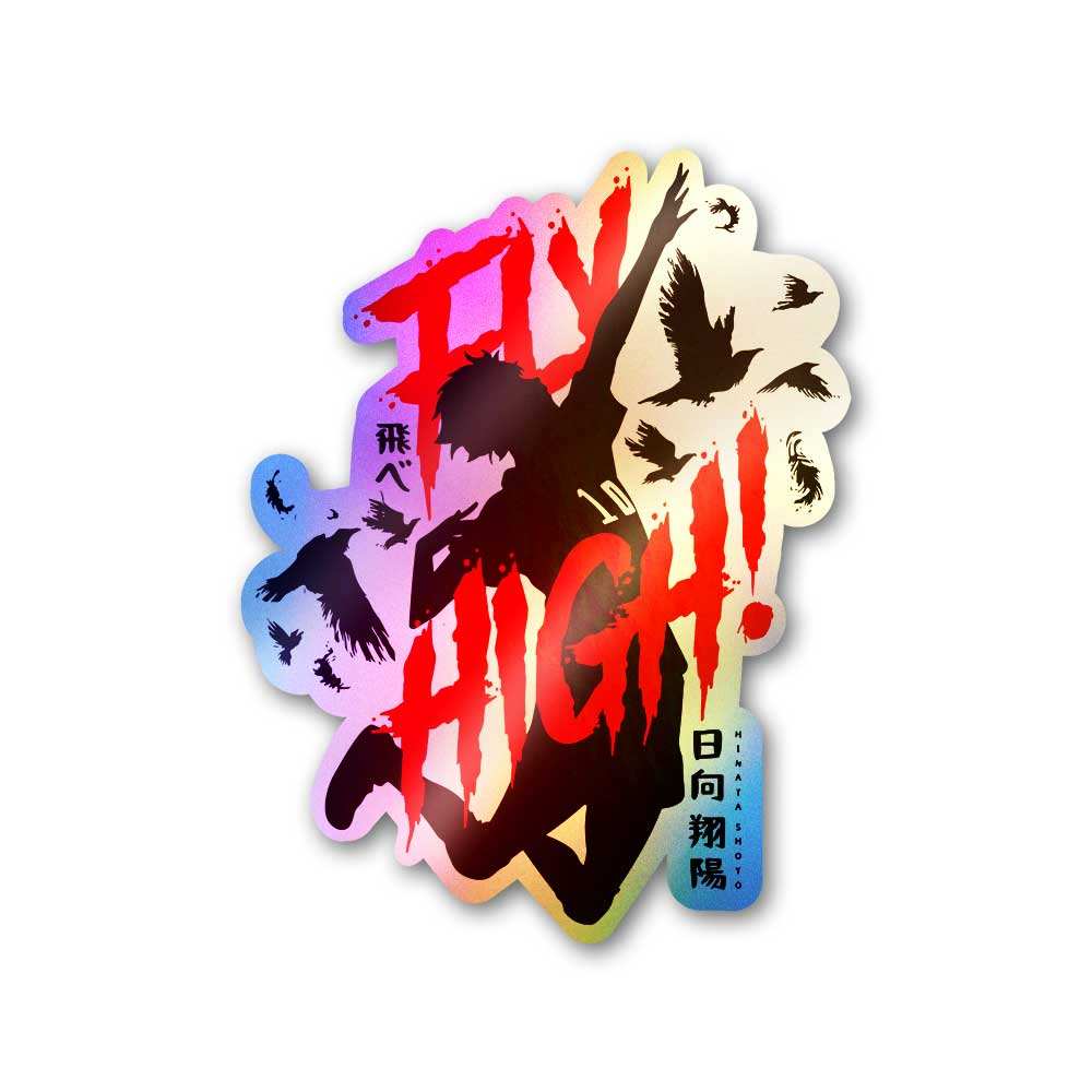 Hinata Shoto Holographic Sticker waterproof vinyl decal for laptop, bike, car & bottle