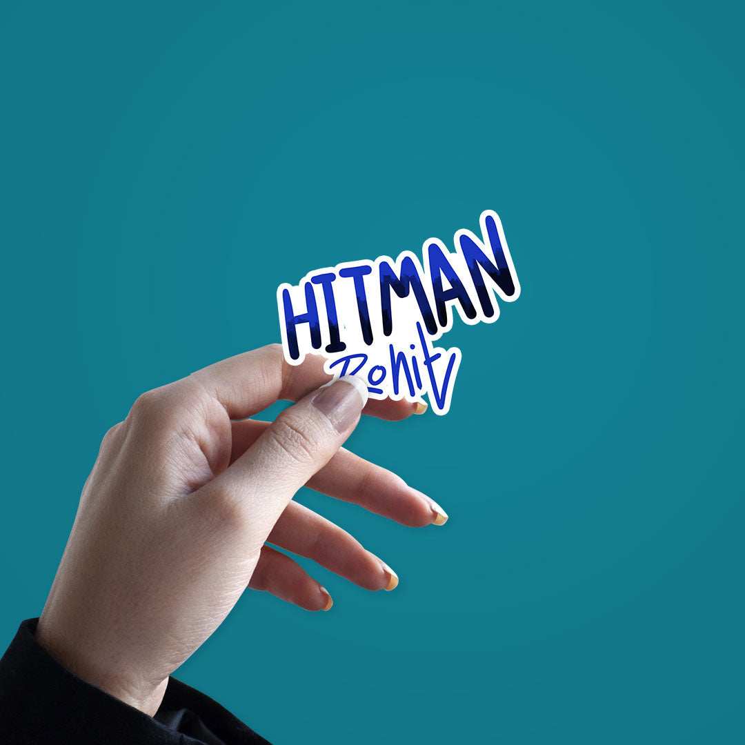 Hitman Rohit Sticker waterproof vinyl decal for laptop, bike, car & bottle
