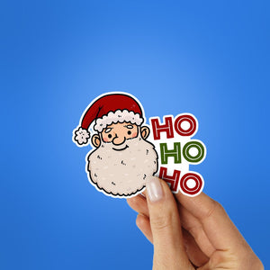 Ho Ho Ho Sticker waterproof vinyl decal for laptop, bike, car & bottle