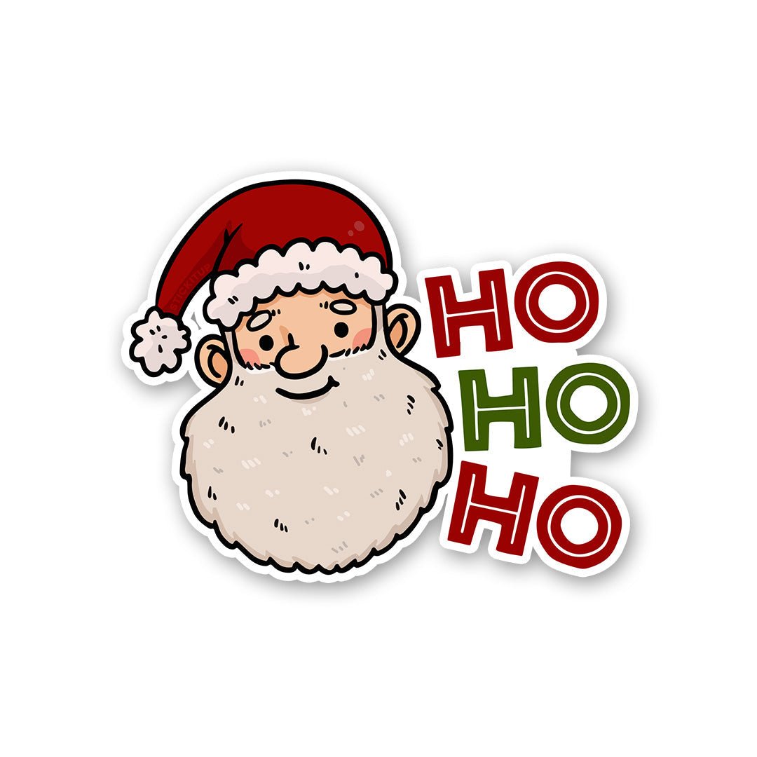 Ho Ho Ho Sticker waterproof vinyl decal for laptop, bike, car & bottle