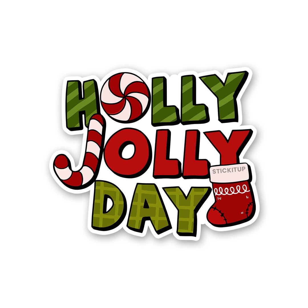 Holly Jolly Day Sticker - Stickers | STICK IT UP