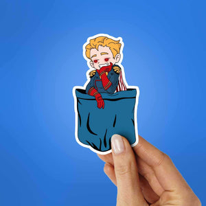 Homelander Sticker waterproof vinyl decal for laptop, bike, car & bottle