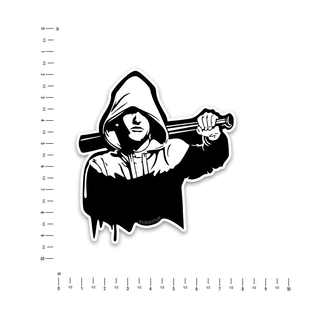 Hooded figure Bumper Sticker - STICK IT UP