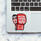 How Hard You Hit Boxer Glitter Sticker