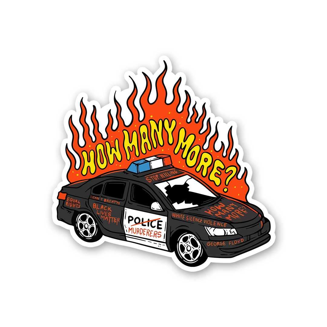 How Many More Sticker waterproof vinyl decal for laptop, bike, car & bottle