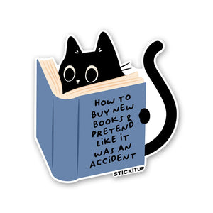How To Buy New Books Sticker waterproof vinyl decal for laptop, bike, car & bottle