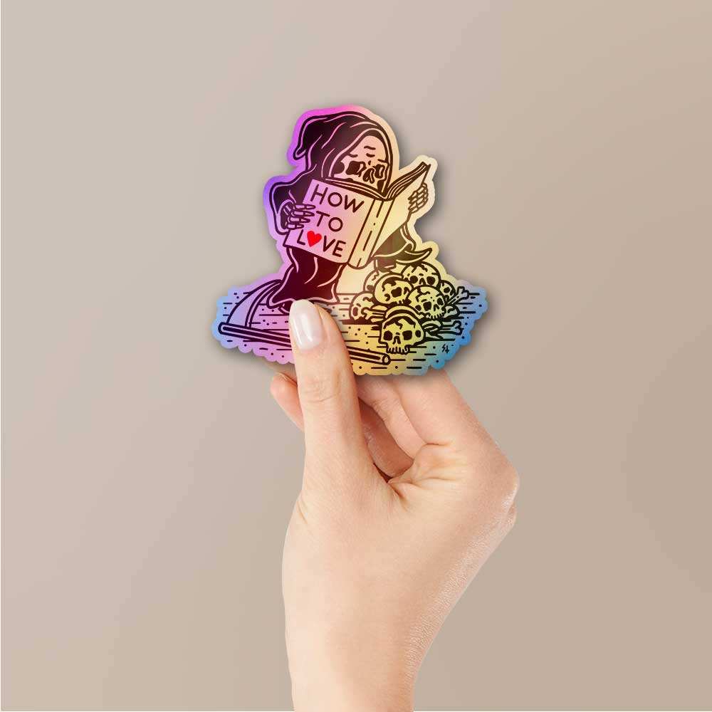 How To Love Holographic Sticker waterproof vinyl decal for laptop, bike, car & bottle