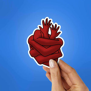 Hug Sticker waterproof vinyl decal for laptop, bike, car & bottle