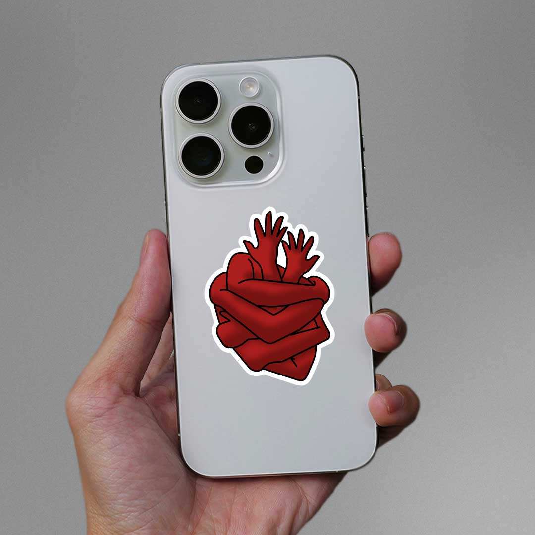 Hug Sticker waterproof vinyl decal for laptop, bike, car & bottle