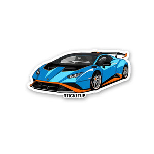 Huracan 1.0 Sticker waterproof vinyl decal for laptop, bike, car & bottle