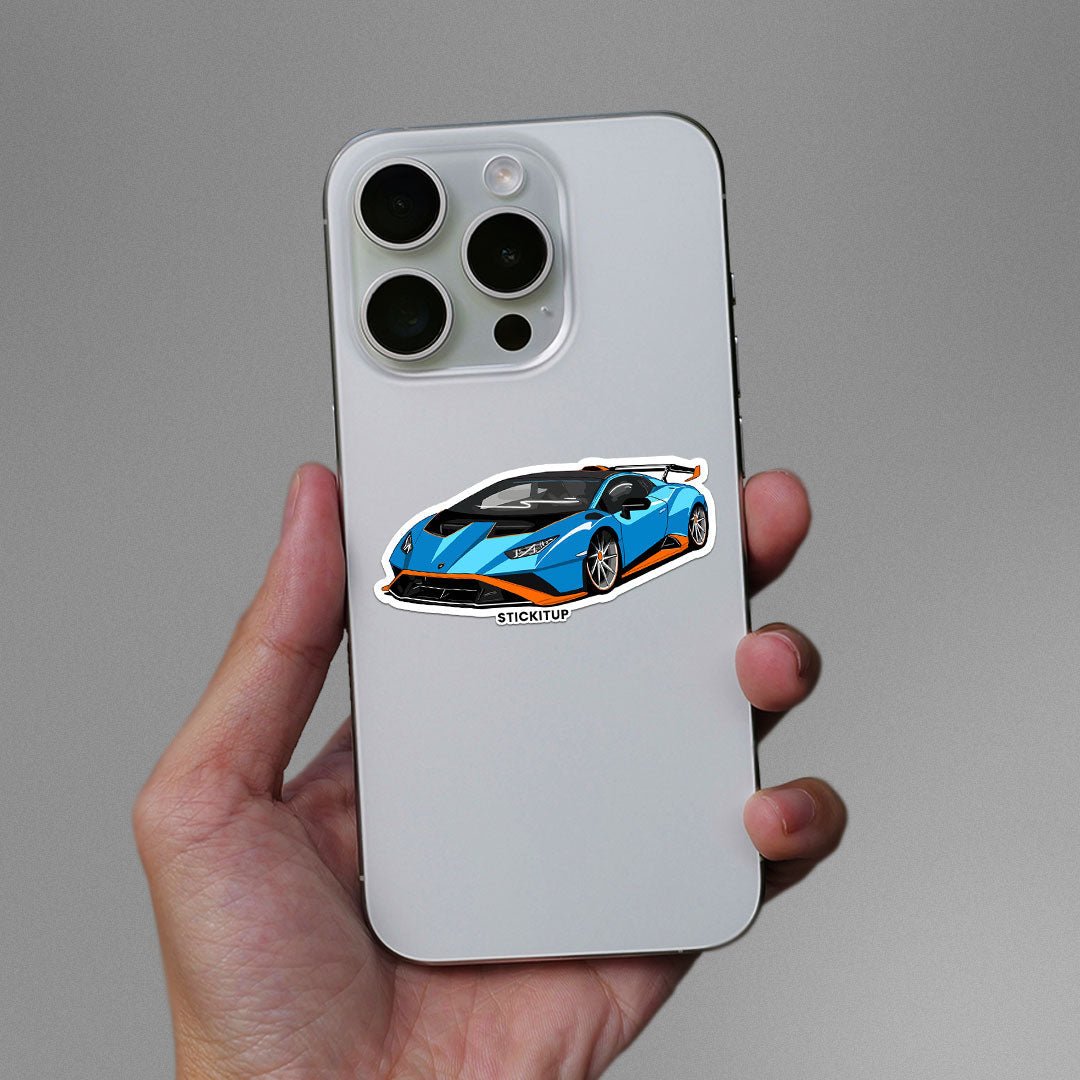 Huracan 1.0 Sticker waterproof vinyl decal for laptop, bike, car & bottle