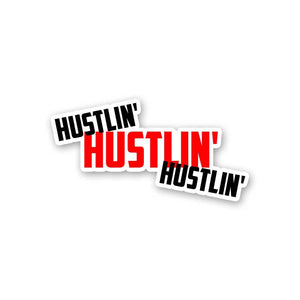 Hustlin Sticker waterproof vinyl decal for laptop, bike, car & bottle