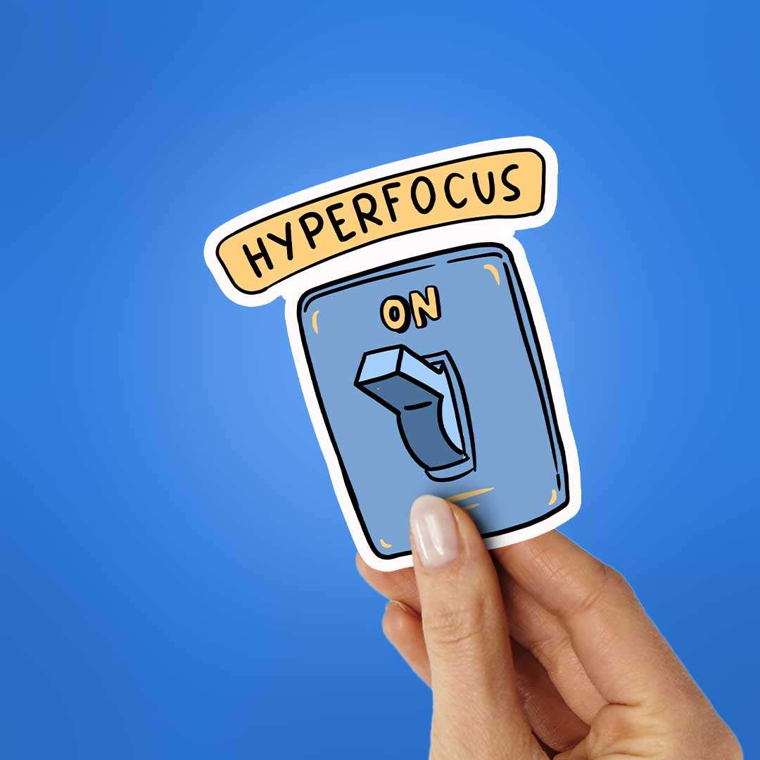 Hyperfocus Sticker waterproof vinyl decal for laptop, bike, car & bottle