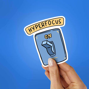 Hyperfocus Sticker waterproof vinyl decal for laptop, bike, car & bottle