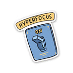 Hyperfocus Sticker waterproof vinyl decal for laptop, bike, car & bottle