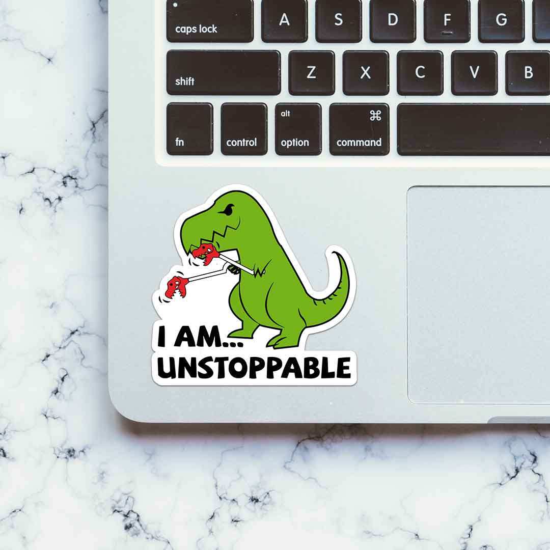 I Am Unstoppable Sticker waterproof vinyl decal for laptop, bike, car & bottle