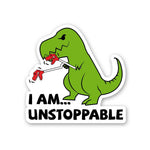 I Am Unstoppable Sticker waterproof vinyl decal for laptop, bike, car & bottle