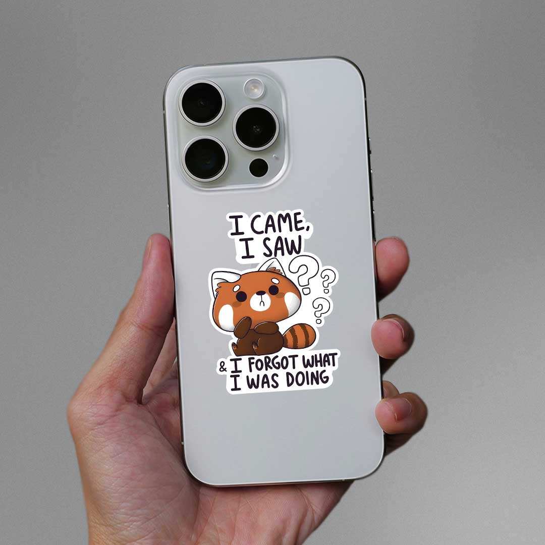 I Came I Saw And I Forgot Sticker waterproof vinyl decal for laptop, bike, car & bottle