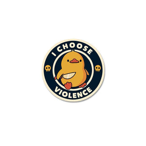 I Choose Violence Sticker waterproof vinyl decal for laptop, bike, car & bottle
