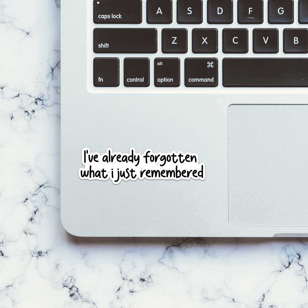 I Have Already Forgotten Sticker waterproof vinyl decal for laptop, bike, car & bottle