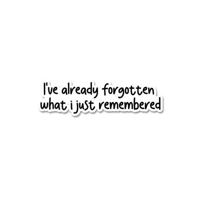 I Have Already Forgotten Sticker waterproof vinyl decal for laptop, bike, car & bottle