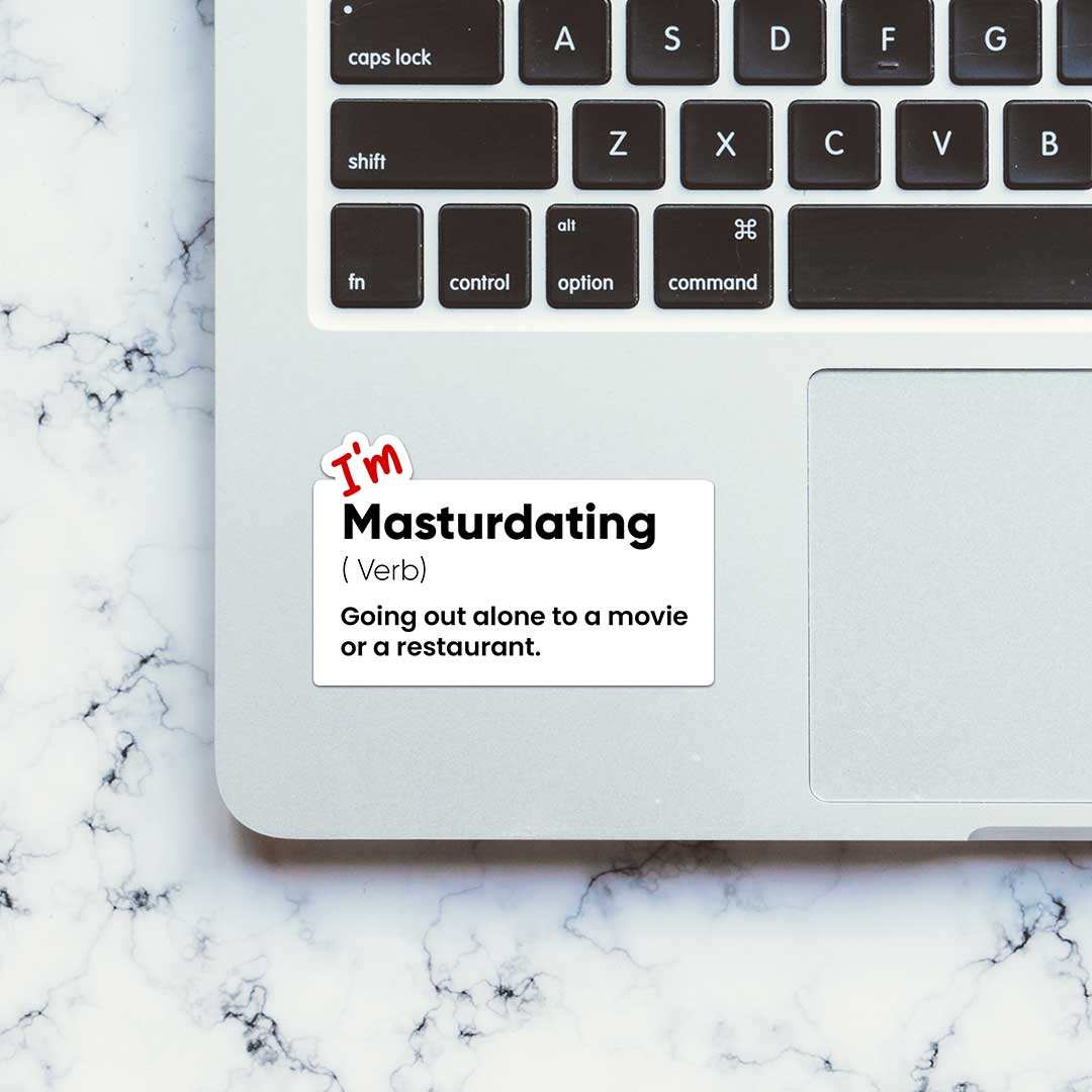 I M Masturdating Sticker waterproof vinyl decal for laptop, bike, car & bottle