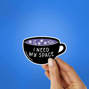 I Need My Space Sticker waterproof vinyl decal for laptop, bike, car & bottle