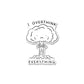 I Overthink Everything Sticker waterproof vinyl decal for laptop, bike, car & bottle
