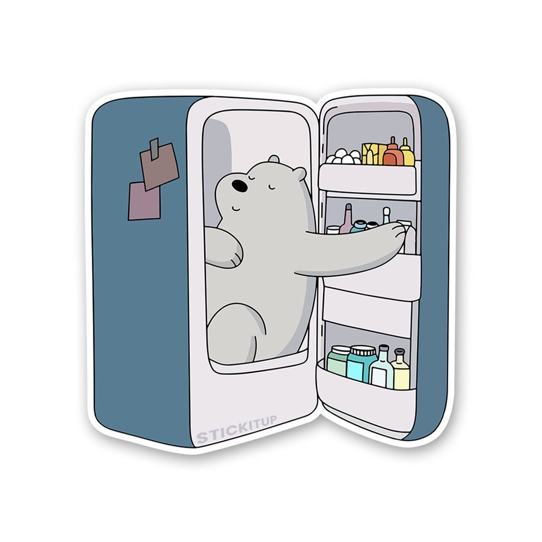 Ice Bear Sticker waterproof vinyl decal for laptop, bike, car & bottle