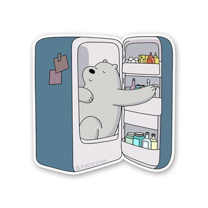 Ice Bear Sticker waterproof vinyl decal for laptop, bike, car & bottle