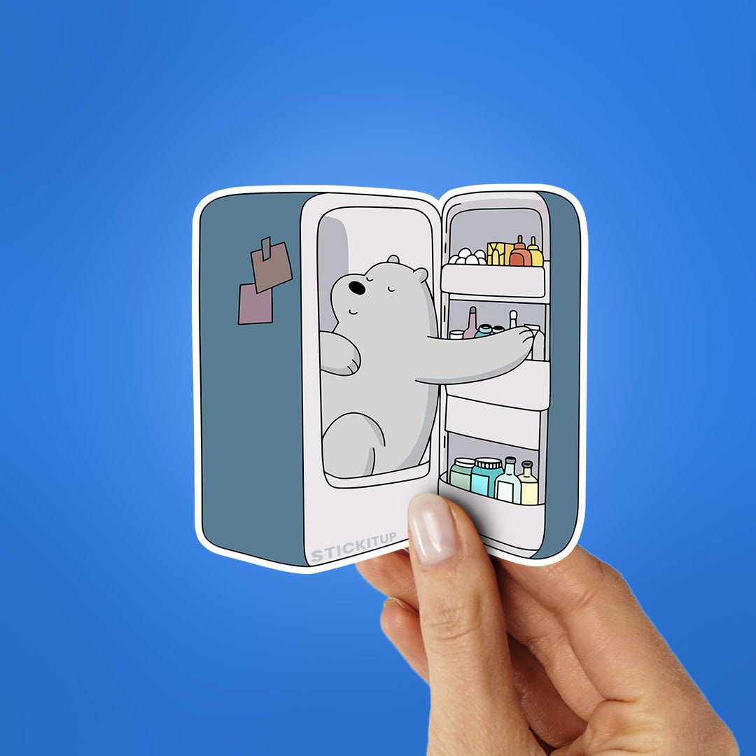 Ice Bear Sticker waterproof vinyl decal for laptop, bike, car & bottle