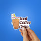 Iced Coffee Girlie Sticker waterproof vinyl decal for laptop, bike, car & bottle