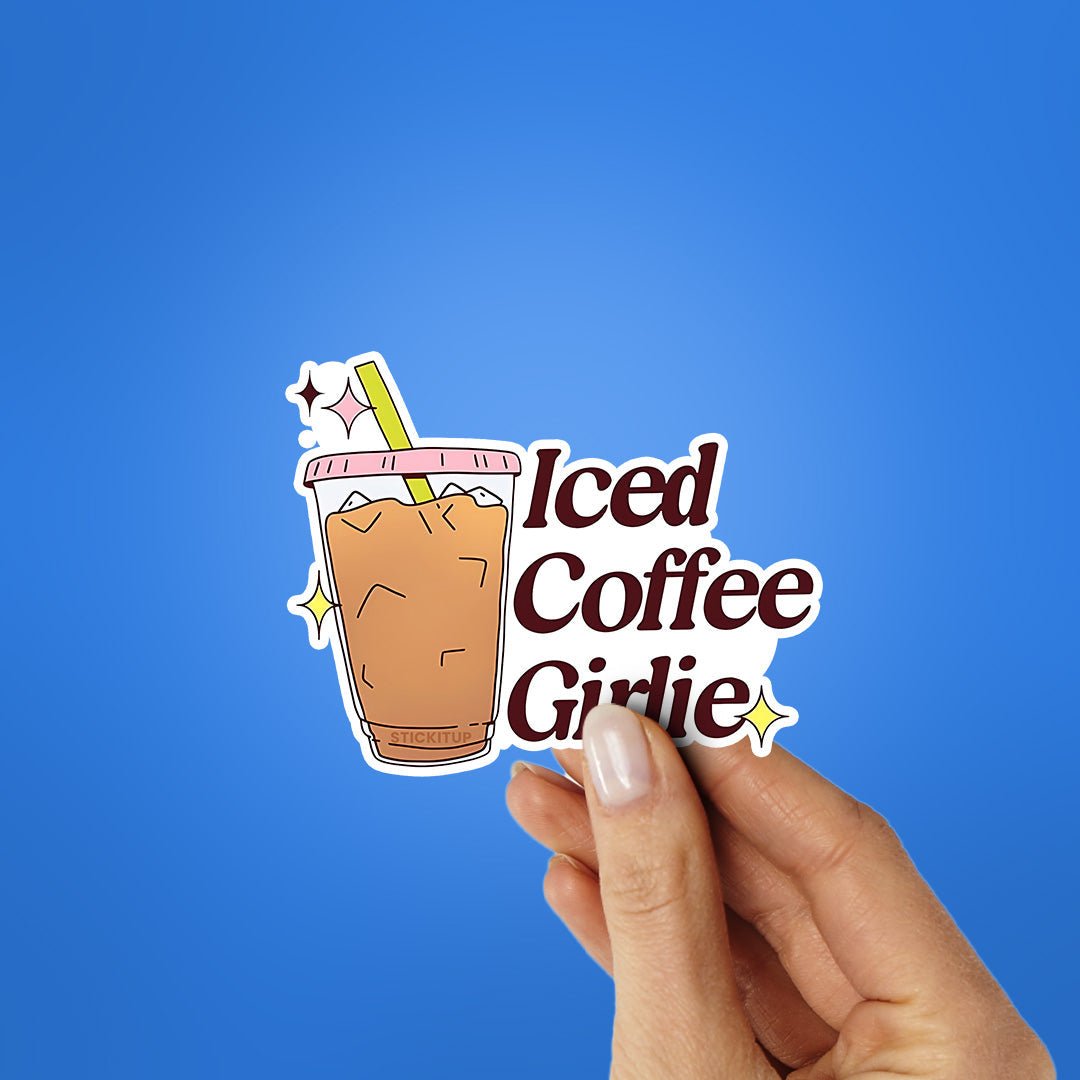 Iced Coffee Girlie Sticker - STICK IT UP