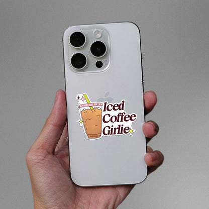 Iced Coffee Girlie Sticker - STICK IT UP