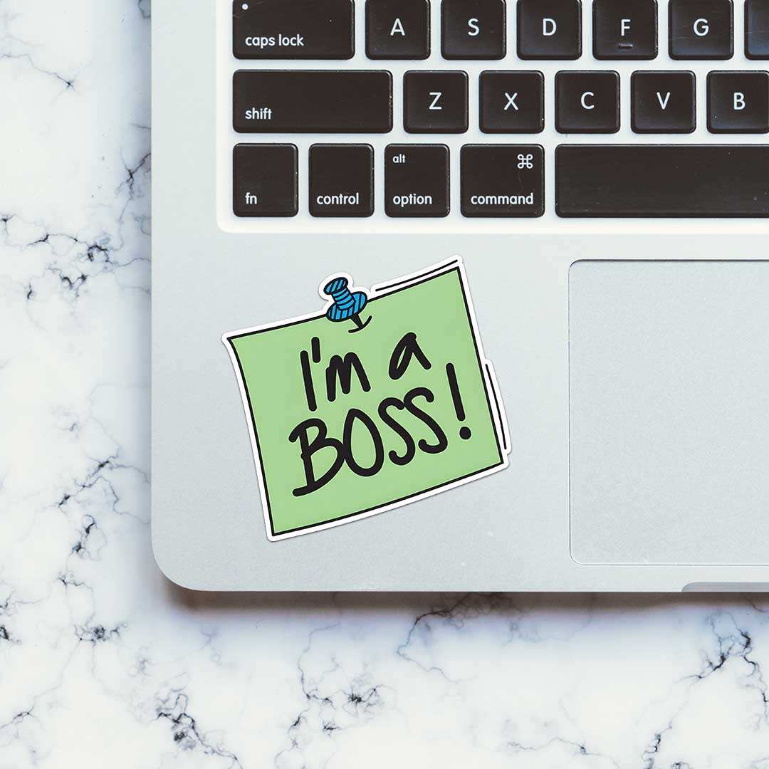 Im A Boss Sticker waterproof vinyl decal for laptop, bike, car & bottle