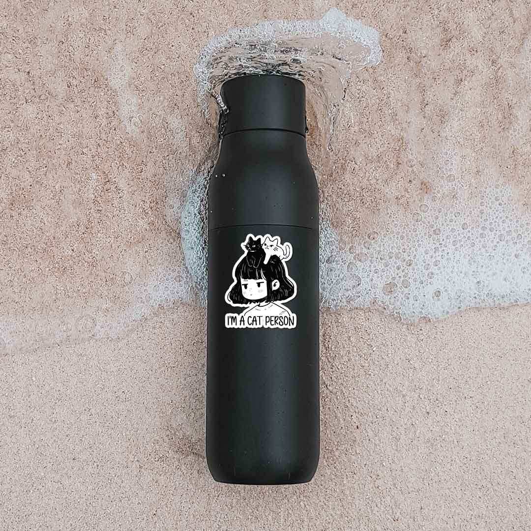 I'M A Cat Person Sticker waterproof vinyl decal for laptop, bike, car & bottle