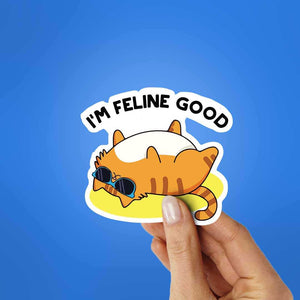 I'm Feeling Good Sticker waterproof vinyl decal for laptop, bike, car & bottle