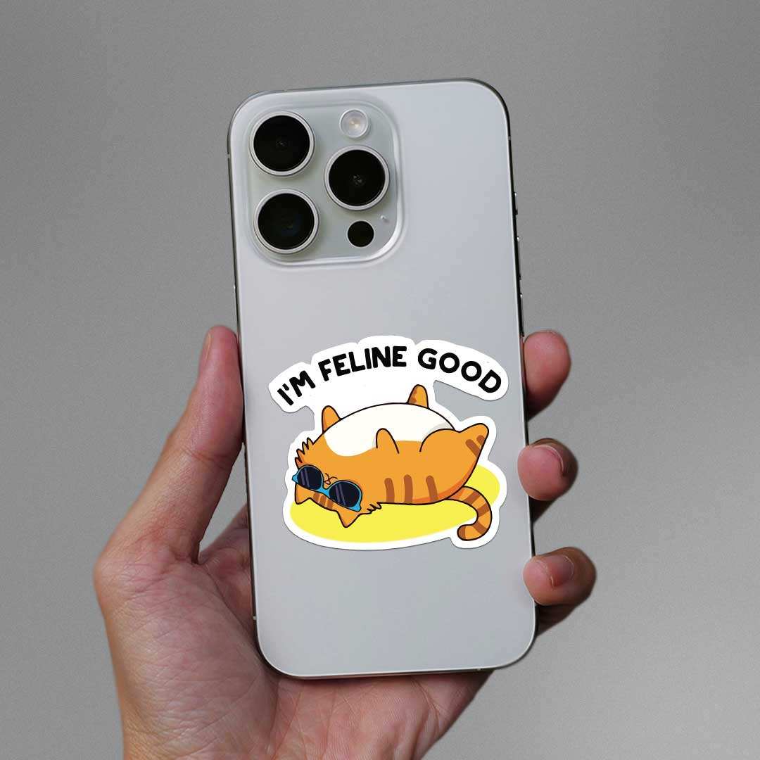 I'm Feeling Good Sticker waterproof vinyl decal for laptop, bike, car & bottle