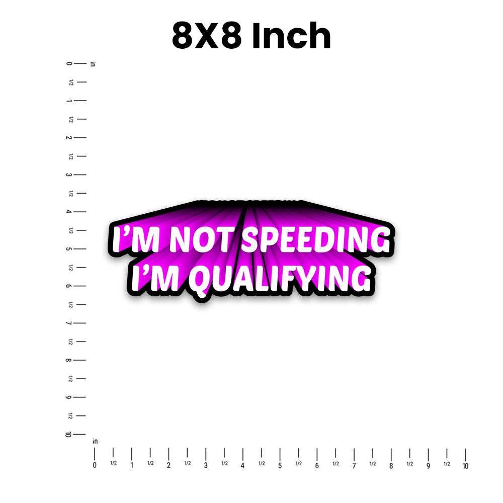 I'M Not Speeding Bumper Sticker waterproof vinyl decal for laptop, bike, car & bottle