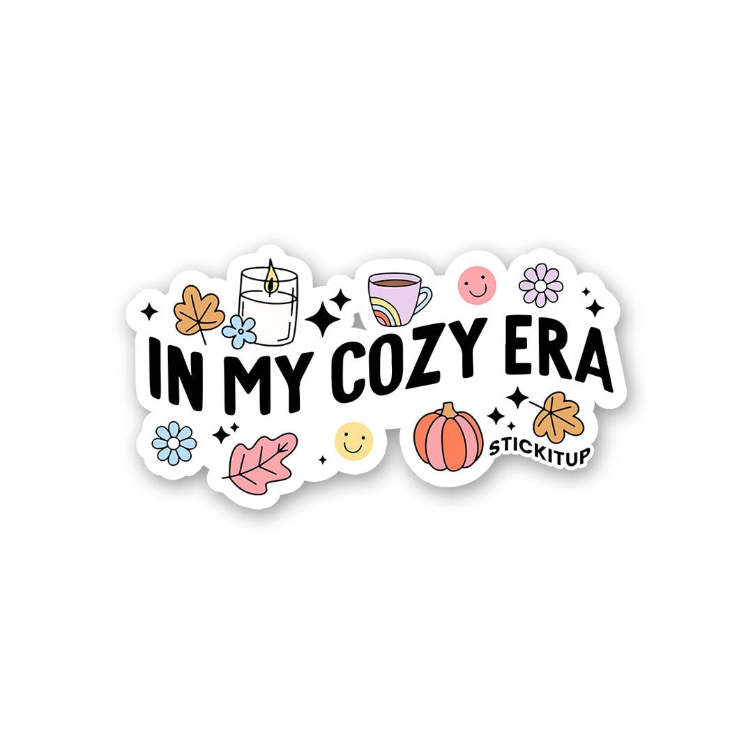 In My Cozy Era Sticker waterproof vinyl decal for laptop, bike, car & bottle