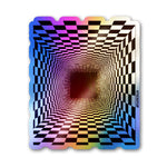 Infinite Checkers Holographic Stickers waterproof vinyl decal for laptop, bike, car & bottle