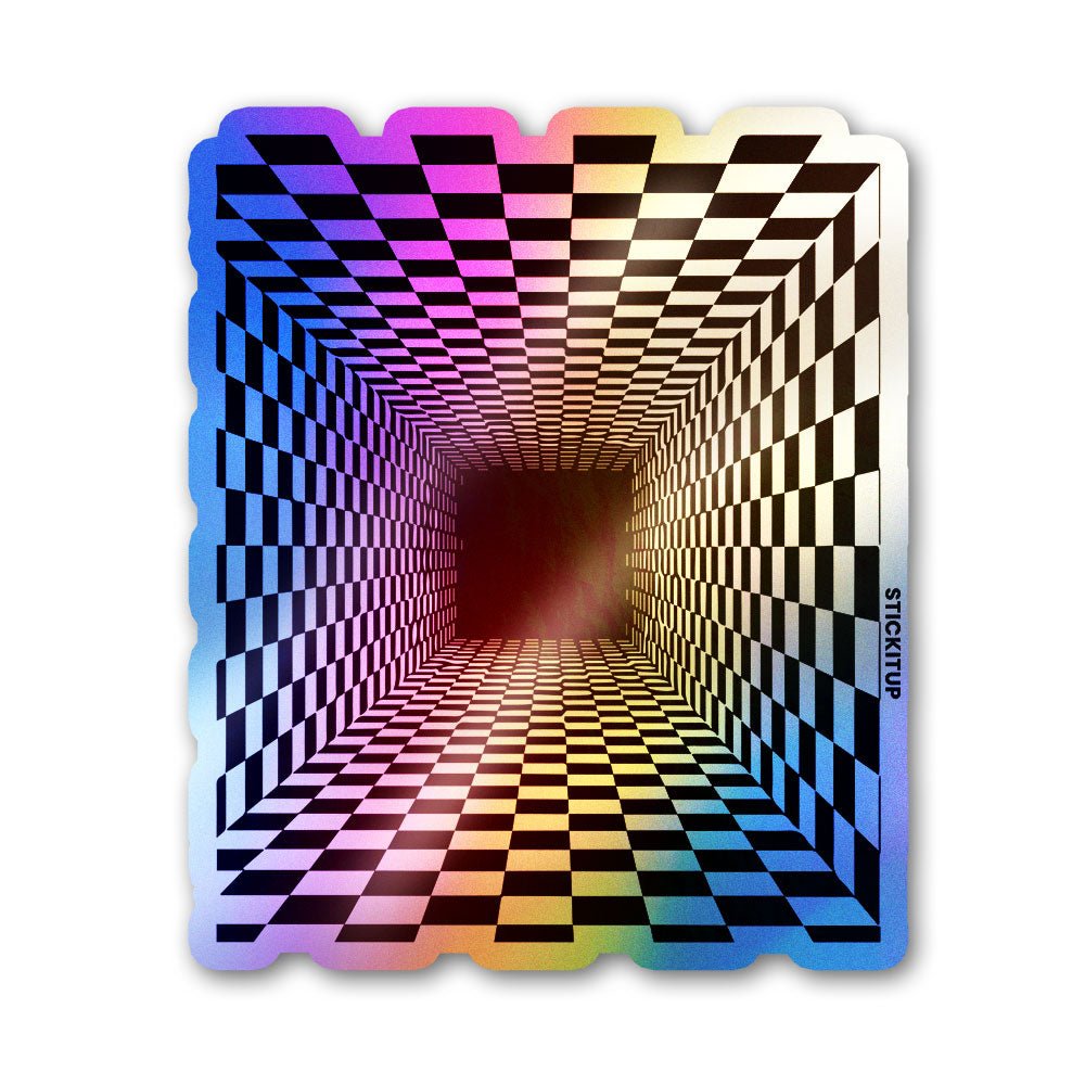 Infinite Checkers Holographic Stickers waterproof vinyl decal for laptop, bike, car & bottle