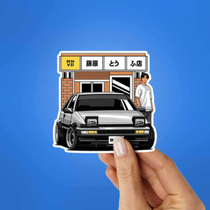 Initial D Sticker waterproof vinyl decal for laptop, bike, car & bottle