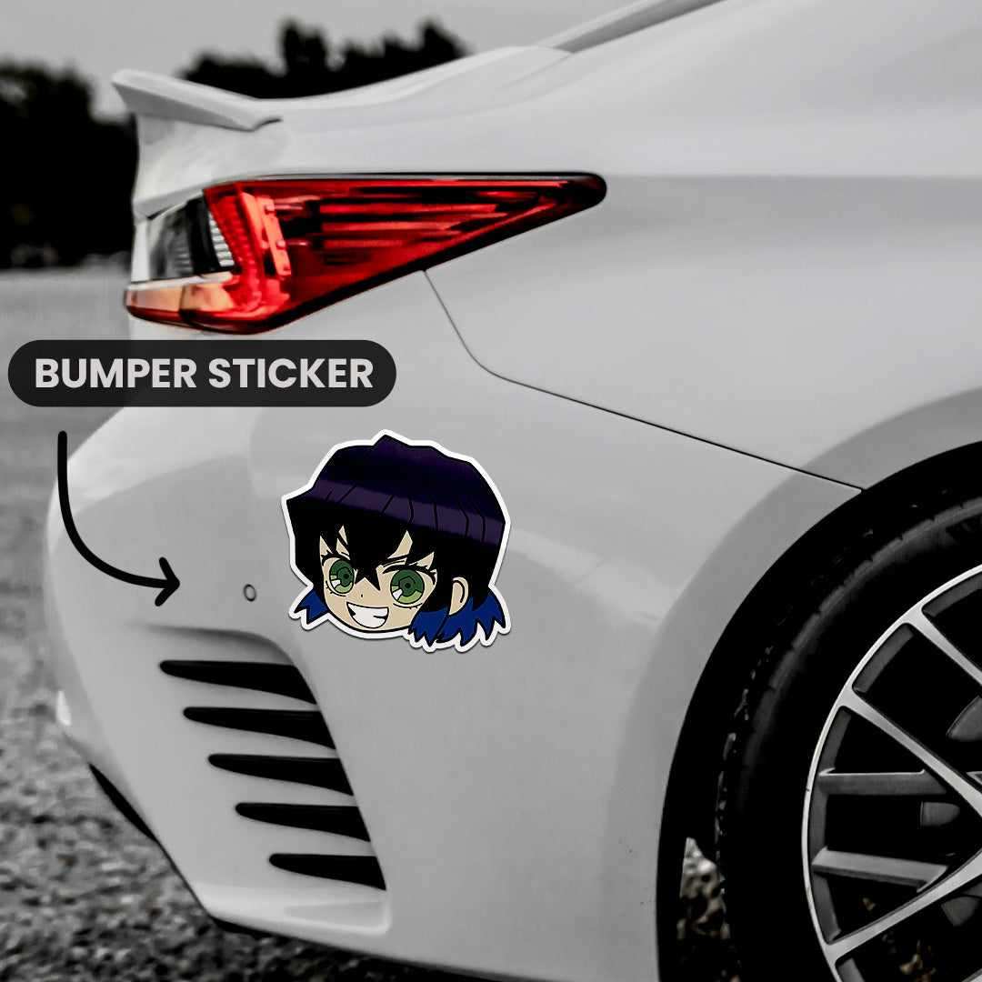 Inosuke Bumper Sticker waterproof vinyl decal for laptop, bike, car & bottle